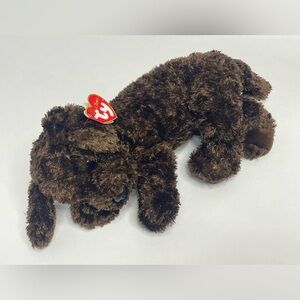 Vintage Ty Classic Plush Nuzzle Chocolate Brown Lab Dog Stuffed Animal NWT 2001